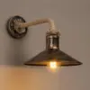 LEDTM® VINSA 01136 Boho Φωτιστικό Τοίχου - Απλίκα με Ντουί 1 x E27 AC 220-240V IP20 - Χάλκινο & Μπεζ - Μ26 x Π40 x Υ28cm - Image 2