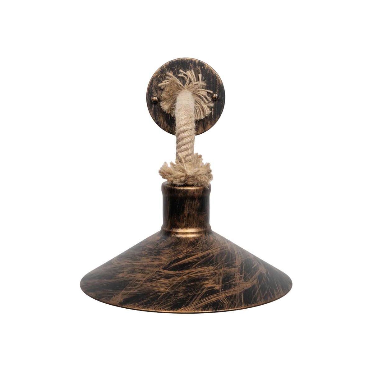 LEDTM® VINSA 01136 Boho Φωτιστικό Τοίχου - Απλίκα με Ντουί 1 x E27 AC 220-240V IP20 - Χάλκινο & Μπεζ - Μ26 x Π40 x Υ28cm - Image 3