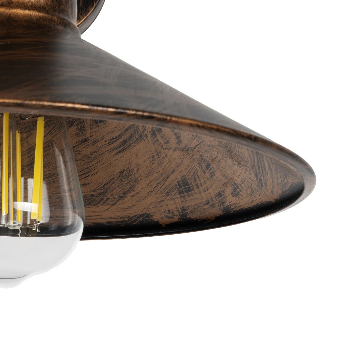 LEDTM® VINSA 01136 Boho Φωτιστικό Τοίχου - Απλίκα με Ντουί 1 x E27 AC 220-240V IP20 - Χάλκινο & Μπεζ - Μ26 x Π40 x Υ28cm - Image 4