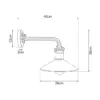 LEDTM® VINSA 01136 Boho Φωτιστικό Τοίχου - Απλίκα με Ντουί 1 x E27 AC 220-240V IP20 - Χάλκινο & Μπεζ - Μ26 x Π40 x Υ28cm - Image 5