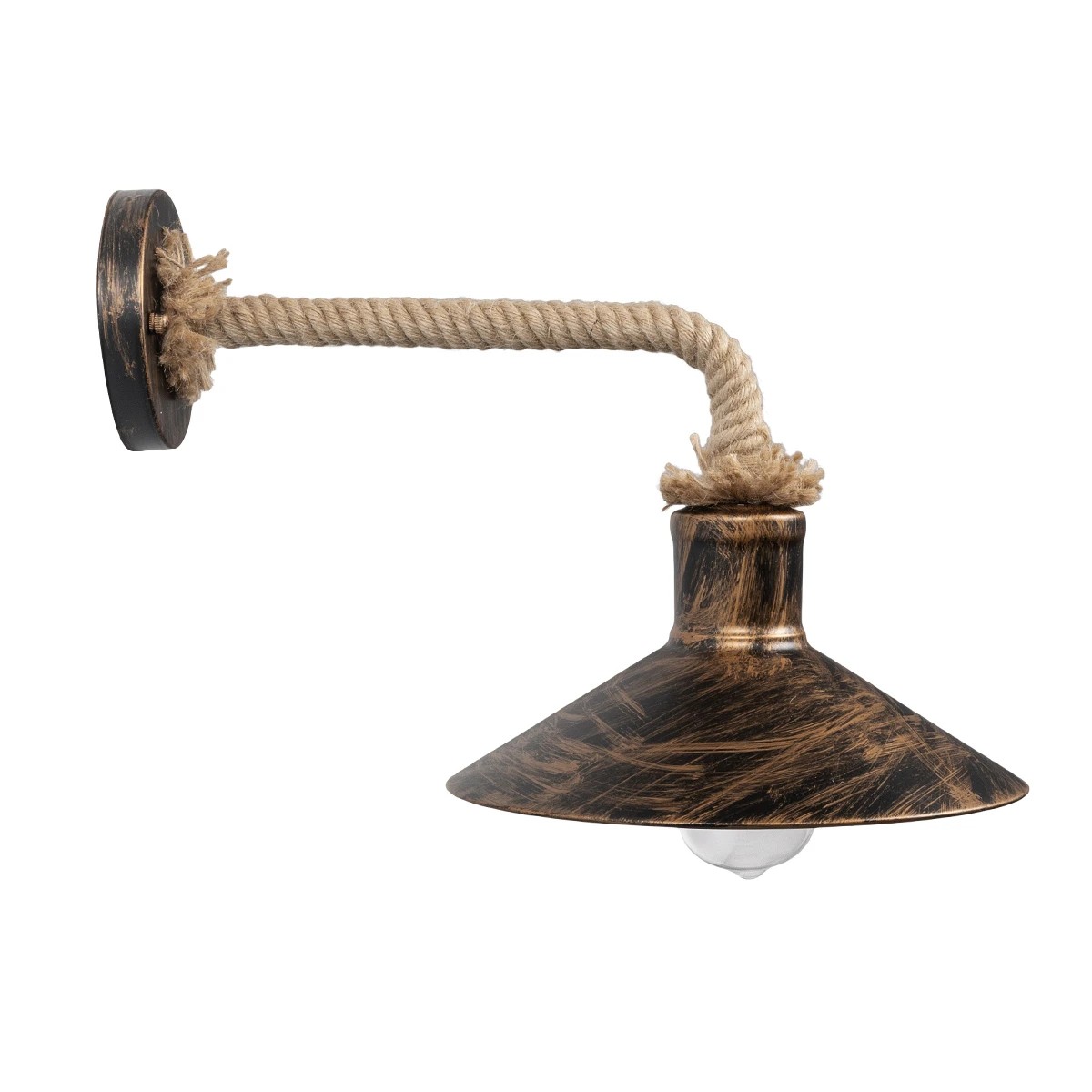LEDTM® VINSA 01136 Boho Φωτιστικό Τοίχου - Απλίκα με Ντουί 1 x E27 AC 220-240V IP20 - Χάλκινο & Μπεζ - Μ26 x Π40 x Υ28cm - Image 7
