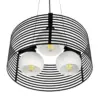 LEDTM® KEVIA 01150 Μοντέρνο Κρεμαστό Φωτιστικό Οροφής με Ντουί 3 x E27 AC 220-240V IP20 - Μαύρο & Λευκό - Μ40 x Π40 x Υ22cm - Image 8