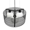 LEDTM® KEVIA 01150 Μοντέρνο Κρεμαστό Φωτιστικό Οροφής με Ντουί 3 x E27 AC 220-240V IP20 - Μαύρο & Λευκό - Μ40 x Π40 x Υ22cm - Image 9