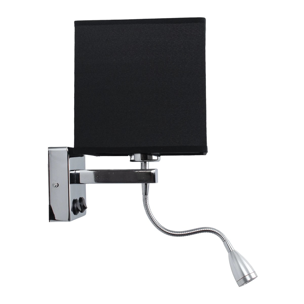 LEDTM® ELEGANT 01494 Μοντέρνο Φωτιστικό Τοίχου - Απλίκα Ξενοδοχείου Reading Light με Ντουί 1 x E27 LED 3W 270lm 36° AC 220-240V IP20 Θερμό Λευκό 2700K - CREE XPE Chip - Ασημί & Μαύρο - Μ17 x Π21 x Υ43cm - 2 Χρόνια Εγγύηση - Image 3