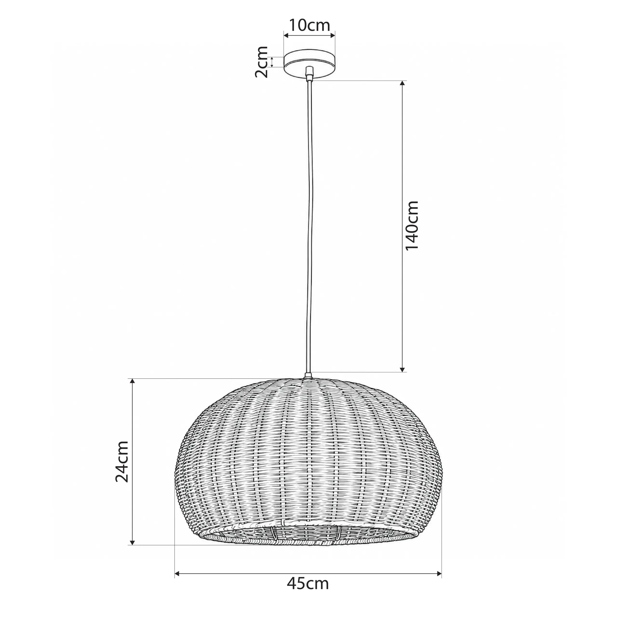 LEDTM® DE LA MER 01624 Boho Κρεμαστό Φωτιστικό Οροφής με Ντουί 3 x E27 AC 220-240V IP20 - Μπεζ - Μ45 x Π45 x Υ24cm - Image 5
