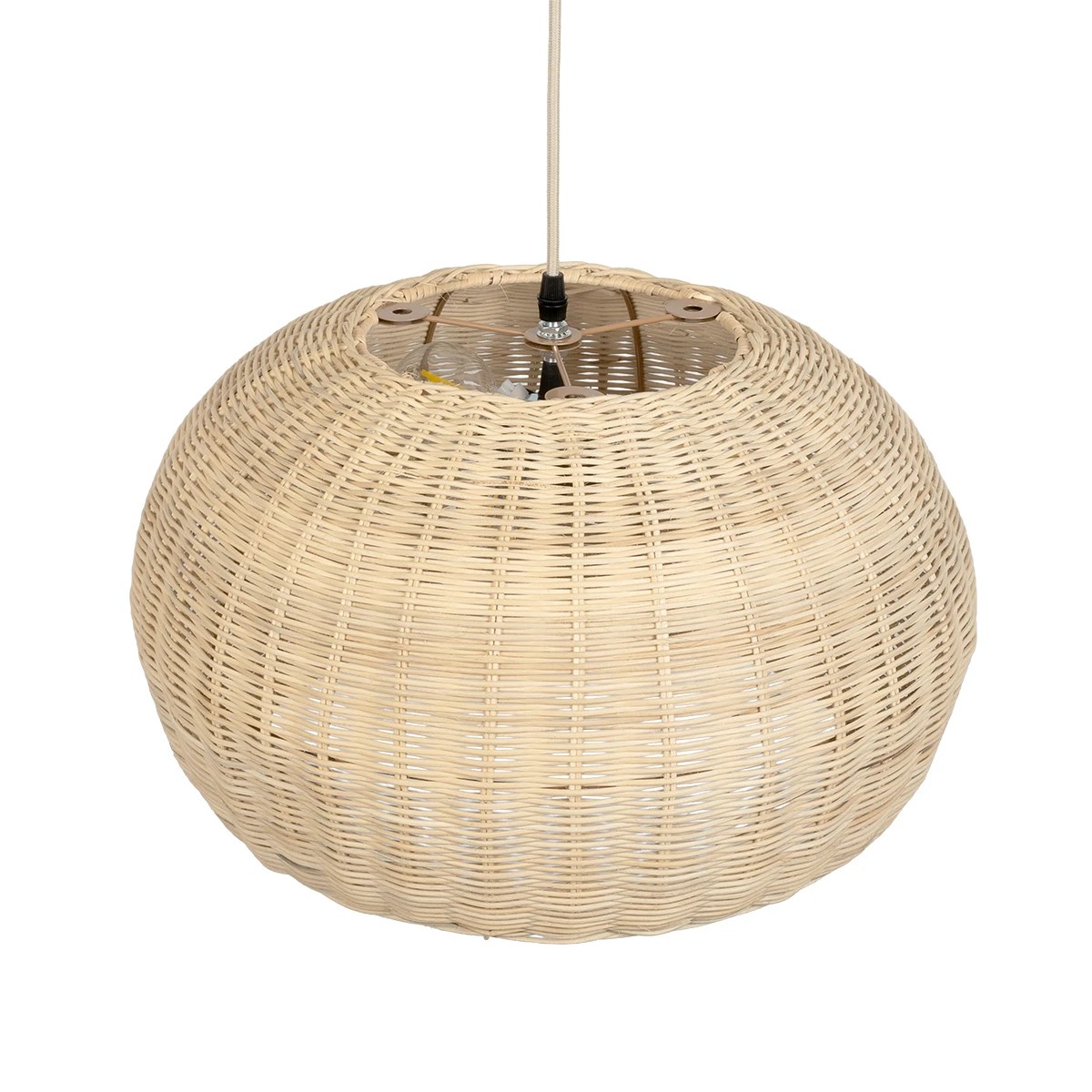 LEDTM® DE LA MER 01624 Boho Κρεμαστό Φωτιστικό Οροφής με Ντουί 3 x E27 AC 220-240V IP20 - Μπεζ - Μ45 x Π45 x Υ24cm - Image 9