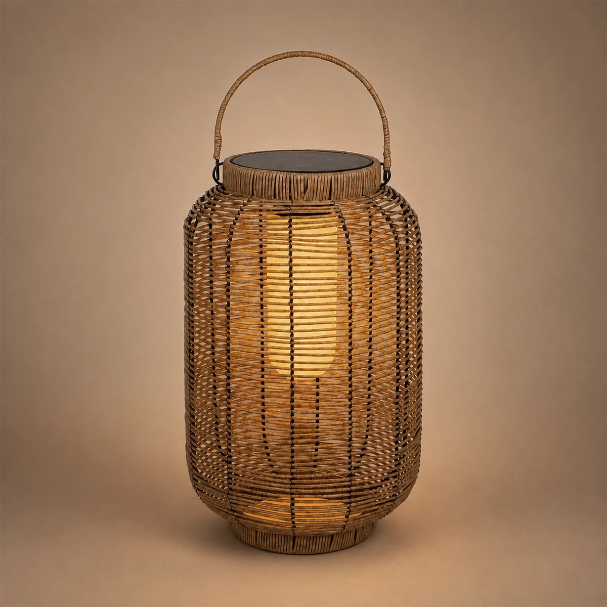 LEDTM® GRAMBIAN 02304 Boho Επιδαπέδιο Φωτιστικό με IR Ασύρματο Χειριστήριο LED 5W 200lm 180° με Ενσωματωμένο Φωτοβολταϊκό Panel 6V 1W & Επαναφορτιζόμενη Μπαταρία Li-ion 3.2V 1000mAh Αδιάβροχο IP65 Θερμό Λευκό 2700K - Sanan SMD Chip - Μπεζ - Μ30 x Π30 x Υ48cm - 2 Χρόνια Εγγύηση - Image 2