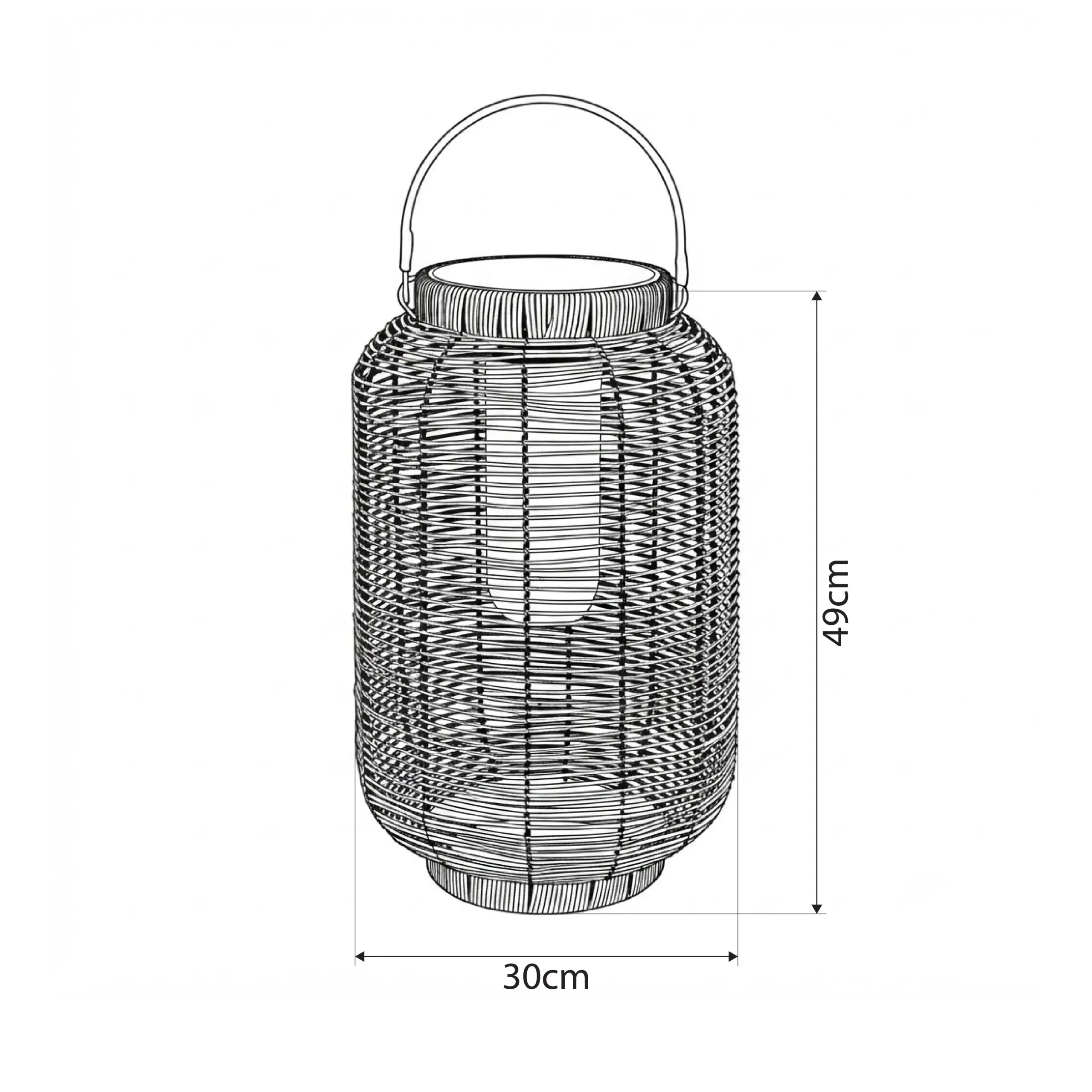 LEDTM® GRAMBIAN 02304 Boho Επιδαπέδιο Φωτιστικό με IR Ασύρματο Χειριστήριο LED 5W 200lm 180° με Ενσωματωμένο Φωτοβολταϊκό Panel 6V 1W & Επαναφορτιζόμενη Μπαταρία Li-ion 3.2V 1000mAh Αδιάβροχο IP65 Θερμό Λευκό 2700K - Sanan SMD Chip - Μπεζ - Μ30 x Π30 x Υ48cm - 2 Χρόνια Εγγύηση - Image 5