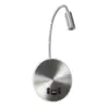LEDTM® GOOSE 61696 Μοντέρνο Φωτιστικό Τοίχου - Απλίκα Ξενοδοχείου Reading Light με Φορτιστή USB 3A LED 6W 540lm 36° & 360° AC 220-240V IP20 Θερμό Λευκό 2700K - CREE XPE & Lumileds SMD Chip - Νίκελ Βούρτσας - Μ15.5 x Π15 x Υ30.5cm - 3 Χρόνια Εγγύηση