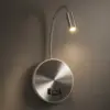 LEDTM® GOOSE 61696 Μοντέρνο Φωτιστικό Τοίχου - Απλίκα Ξενοδοχείου Reading Light με Φορτιστή USB 3A LED 6W 540lm 36° & 360° AC 220-240V IP20 Θερμό Λευκό 2700K - CREE XPE & Lumileds SMD Chip - Νίκελ Βούρτσας - Μ15.5 x Π15 x Υ30.5cm - 3 Χρόνια Εγγύηση - Image 2
