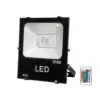 LEDTM® RGBFLOOD 75602 Προβολέας με IR Ασύρματο Χειριστήριο LED 50W 3250lm 120° AC 220-240V Αδιάβροχο IP66 Πολύχρωμο RGB Dimmable - COB Chip - Μαύρο Ματ - Μ22 x Π5.5 x Υ28cm - 2 Χρόνια Εγγύηση