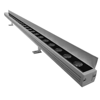 LEDTM® WASHERFAIA 90187 Μπάρα Φωτισμού Wall Washer με Αντιθαμβωτική Γρίλια LED 24W 2760lm 15° DC 24V Αδιάβροχο IP65 Φυσικό Λευκό 4500K Dimmable - Bridgelux SMD Chip - Γκρί Ανθρακί - Μ100 x Π4 x Υ5.5cm - 3 Χρόνια Εγγύηση