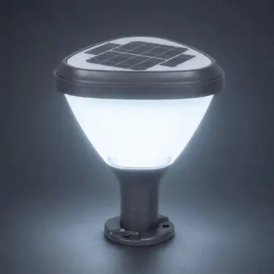 Alternative view of LEDTM® NATURE 90532 Φωτιστικό Κολωνάκι Κήπου LED 10W 500lm 120° DC 5V με Ενσωματωμένο Φωτοβολταϊκό Panel 6V 2W & Επαναφορτιζόμενη Μπαταρία Li-ion 3.2V 8000mAh με Αισθητήρα Ημέρας-Νύχτας Αδιάβροχο IP65 Ψυχρό Λευκό 6000K - Sanan SMD Chip - Γκρι Ανθρακί Ματ - Μ26 x Π26 x Υ30cm - 2 Χρόνια Εγγύηση
