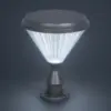 LEDTM® SHARP 90533 Φωτιστικό Κολωνάκι Κήπου LED 10W 500lm 120° DC 5V με Ενσωματωμένο Φωτοβολταϊκό Panel 6V 2W & Επαναφορτιζόμενη Μπαταρία Li-ion 3.2V 8000mAh με Αισθητήρα Ημέρας-Νύχτας Αδιάβροχο IP65 Ψυχρό Λευκό 6000K - Sanan SMD Chip - Γκρι Ανθρακί Ματ - Μ26 x Π26 x Υ33cm - 2 Χρόνια Εγγύηση - Image 2
