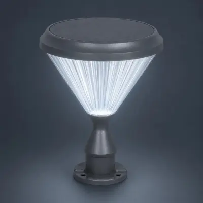 Alternative view of LEDTM® SHARP 90533 Φωτιστικό Κολωνάκι Κήπου LED 10W 500lm 120° DC 5V με Ενσωματωμένο Φωτοβολταϊκό Panel 6V 2W & Επαναφορτιζόμενη Μπαταρία Li-ion 3.2V 8000mAh με Αισθητήρα Ημέρας-Νύχτας Αδιάβροχο IP65 Ψυχρό Λευκό 6000K - Sanan SMD Chip - Γκρι Ανθρακί Ματ - Μ26 x Π26 x Υ33cm - 2 Χρόνια Εγγύηση