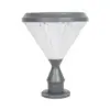 LEDTM® SHARP 90533 Φωτιστικό Κολωνάκι Κήπου LED 10W 500lm 120° DC 5V με Ενσωματωμένο Φωτοβολταϊκό Panel 6V 2W & Επαναφορτιζόμενη Μπαταρία Li-ion 3.2V 8000mAh με Αισθητήρα Ημέρας-Νύχτας Αδιάβροχο IP65 Ψυχρό Λευκό 6000K - Sanan SMD Chip - Γκρι Ανθρακί Ματ - Μ26 x Π26 x Υ33cm - 2 Χρόνια Εγγύηση - Image 3