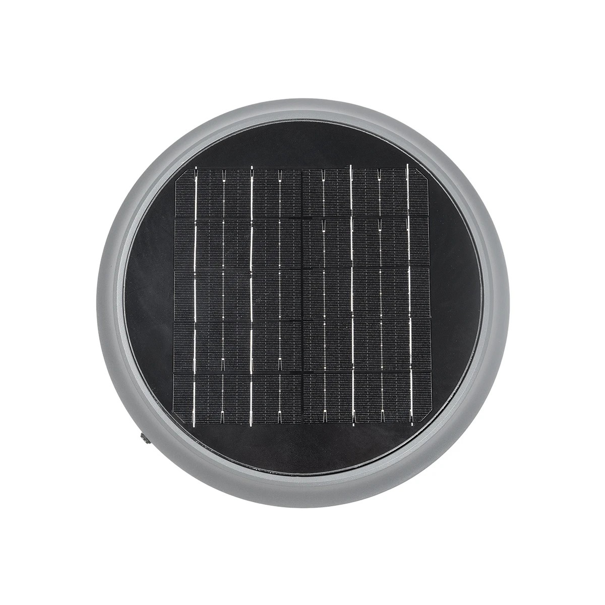 LEDTM® SHARP 90533 Φωτιστικό Κολωνάκι Κήπου LED 10W 500lm 120° DC 5V με Ενσωματωμένο Φωτοβολταϊκό Panel 6V 2W & Επαναφορτιζόμενη Μπαταρία Li-ion 3.2V 8000mAh με Αισθητήρα Ημέρας-Νύχτας Αδιάβροχο IP65 Ψυχρό Λευκό 6000K - Sanan SMD Chip - Γκρι Ανθρακί Ματ - Μ26 x Π26 x Υ33cm - 2 Χρόνια Εγγύηση - Image 4