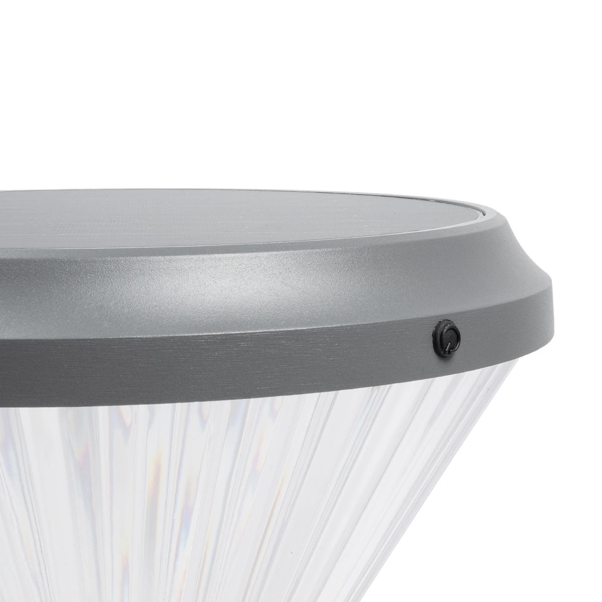 LEDTM® SHARP 90533 Φωτιστικό Κολωνάκι Κήπου LED 10W 500lm 120° DC 5V με Ενσωματωμένο Φωτοβολταϊκό Panel 6V 2W & Επαναφορτιζόμενη Μπαταρία Li-ion 3.2V 8000mAh με Αισθητήρα Ημέρας-Νύχτας Αδιάβροχο IP65 Ψυχρό Λευκό 6000K - Sanan SMD Chip - Γκρι Ανθρακί Ματ - Μ26 x Π26 x Υ33cm - 2 Χρόνια Εγγύηση - Image 6