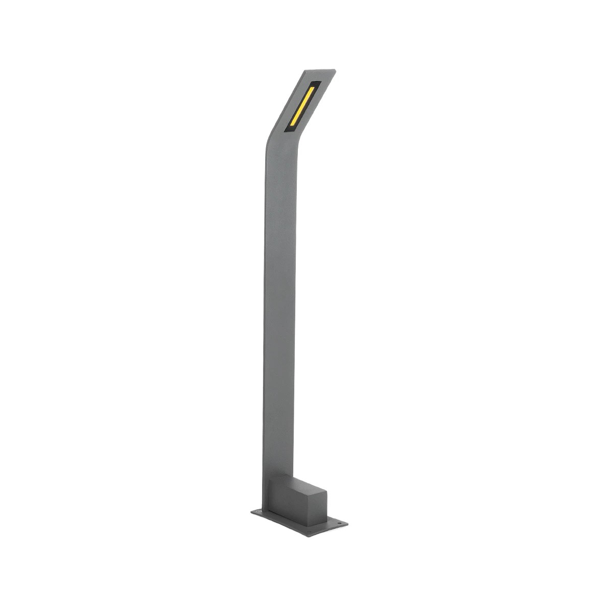 LEDTM® GREENERY 90544 Φωτιστικό Κολωνάκι Κήπου LED 15W 1500lm 120° AC 220-240V Αδιάβροχο IP65 - Θερμό Λευκό 2700K - Bridgelux COB Chip - Γκρι Ανθρακί Ματ - Μ8 x Π15 x Υ70cm - 3 Χρόνια Εγγύηση