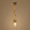 LEDTM® JAM 999-0116 Vintage Κρεμαστό Φωτιστικό Οροφής με Ντουί 1 x E27 AC 220-240V IP20 - Διάφανο & Μπεζ - Μ12 x Π12 x Υ125cm - Image 2