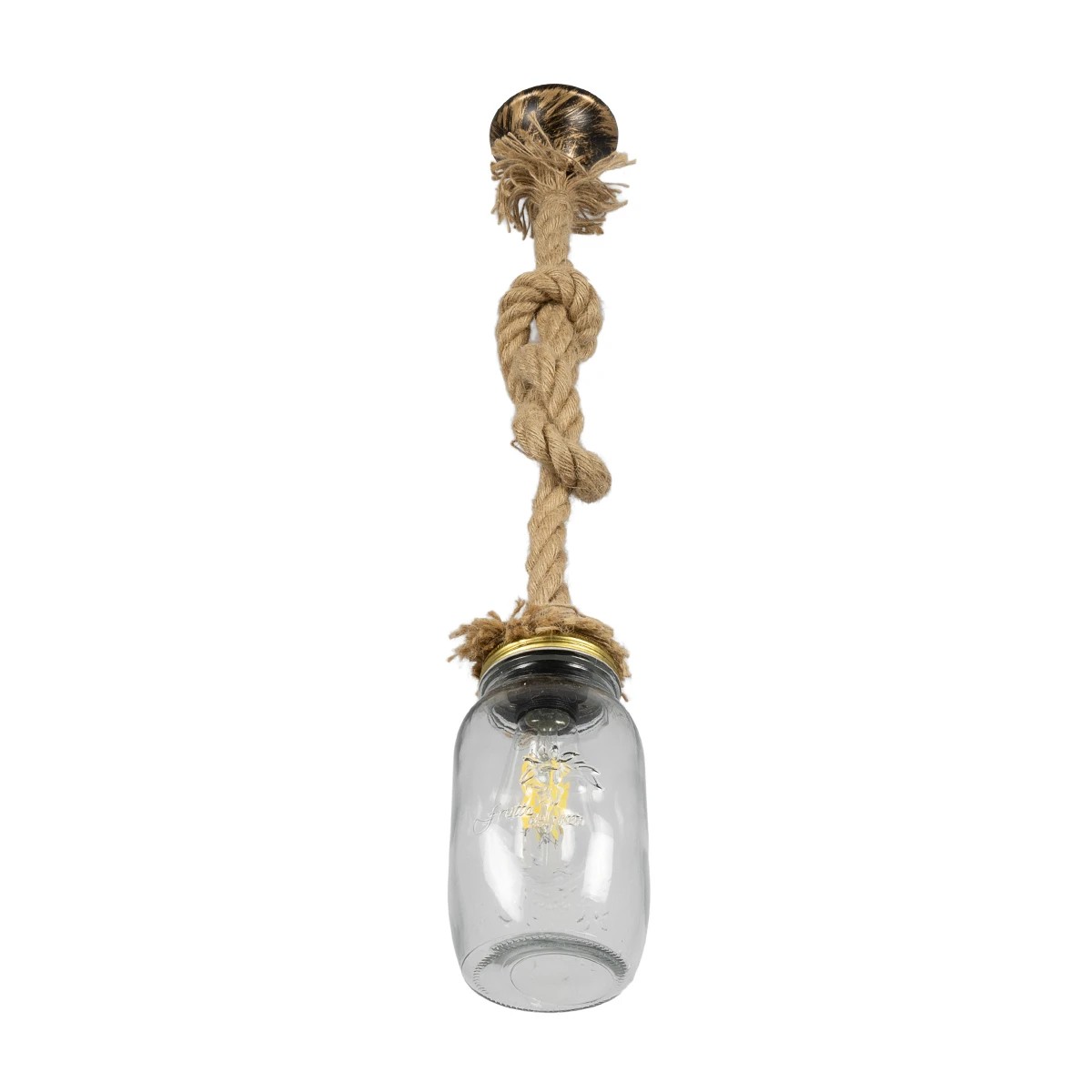 LEDTM® JAM 999-0116 Vintage Κρεμαστό Φωτιστικό Οροφής με Ντουί 1 x E27 AC 220-240V IP20 - Διάφανο & Μπεζ - Μ12 x Π12 x Υ125cm - Image 7