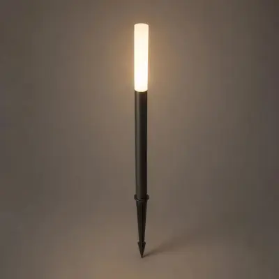 Alternative view of LEDTM® REED GLB-103-0008 Φωτιστικό Κολωνάκι Κήπου με Καρφωτή Βάση LED 5W 450lm 360° DC 24V Αδιάβροχο IP65 Θερμό Λευκό 2700K - Sanan SMD Chip - Μαύρο Ματ - Μ3 x Π3 x Υ65cm - 3 Χρόνια Εγγύηση