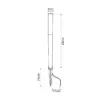 LEDTM® REED GLB-103-0008 Φωτιστικό Κολωνάκι Κήπου με Καρφωτή Βάση LED 5W 450lm 360° DC 24V Αδιάβροχο IP65 Θερμό Λευκό 2700K - Sanan SMD Chip - Μαύρο Ματ - Μ3 x Π3 x Υ65cm - 3 Χρόνια Εγγύηση - Image 5