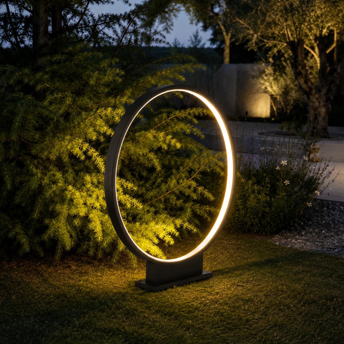 LEDTM® LUNEA GLB-103-0009 Φωτιστικό Κολωνάκι Κήπου LED 15W 1350lm 120° AC 220-240V Αδιάβροχο IP65 Θερμό Λευκό 2700K - Sanan SMD Chip - Μαύρο Ματ - Μ45 x Π7 x Υ50cm - 3 Χρόνια Εγγύηση - Image 6