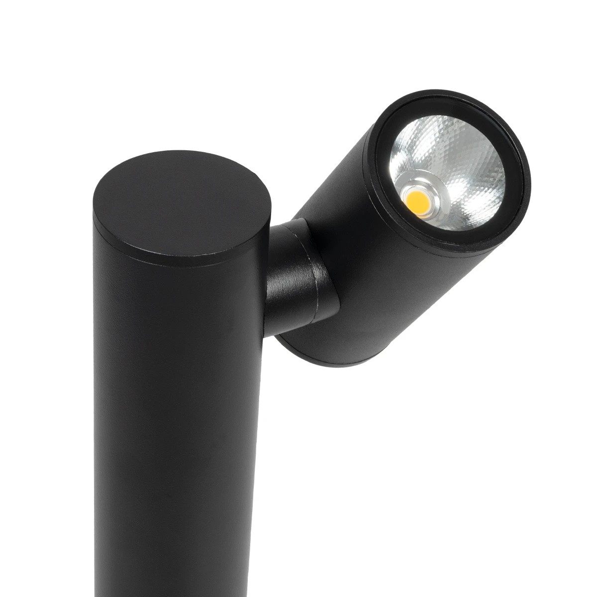 LEDTM® STEM GLB-103-0012 Φωτιστικό Κολωνάκι Κήπου LED 12W 1080lm 60° AC 220-240V Αδιάβροχο IP65 Θερμό Λευκό 2700K - Sanan SMD Chip - Μαύρο Ματ - Μ12 x Π18 x Υ60cm - 3 Χρόνια Εγγύηση - Image 4