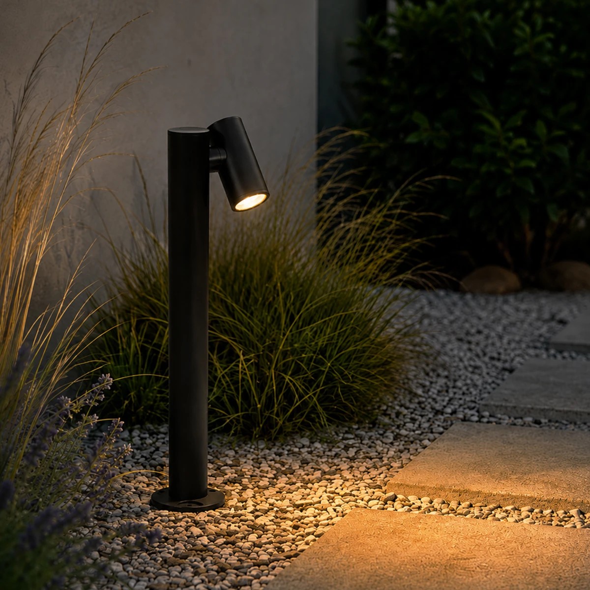 LEDTM® STEM GLB-103-0012 Φωτιστικό Κολωνάκι Κήπου LED 12W 1080lm 60° AC 220-240V Αδιάβροχο IP65 Θερμό Λευκό 2700K - Sanan SMD Chip - Μαύρο Ματ - Μ12 x Π18 x Υ60cm - 3 Χρόνια Εγγύηση - Image 6