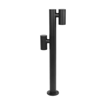 LEDTM® STEM GLB-103-0013 Φωτιστικό Κολωνάκι Κήπου LED 24W 2160lm 60° AC 220-240V Αδιάβροχο IP65 Θερμό Λευκό 2700K - Sanan SMD Chip - Μαύρο Ματ - Μ12 x Π25 x Υ80cm - 3 Χρόνια Εγγύηση