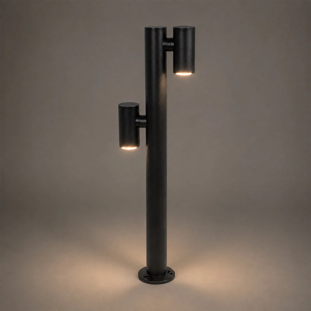 LEDTM® STEM GLB-103-0013 Φωτιστικό Κολωνάκι Κήπου LED 24W 2160lm 60° AC 220-240V Αδιάβροχο IP65 Θερμό Λευκό 2700K - Sanan SMD Chip - Μαύρο Ματ - Μ12 x Π25 x Υ80cm - 3 Χρόνια Εγγύηση - Image 2