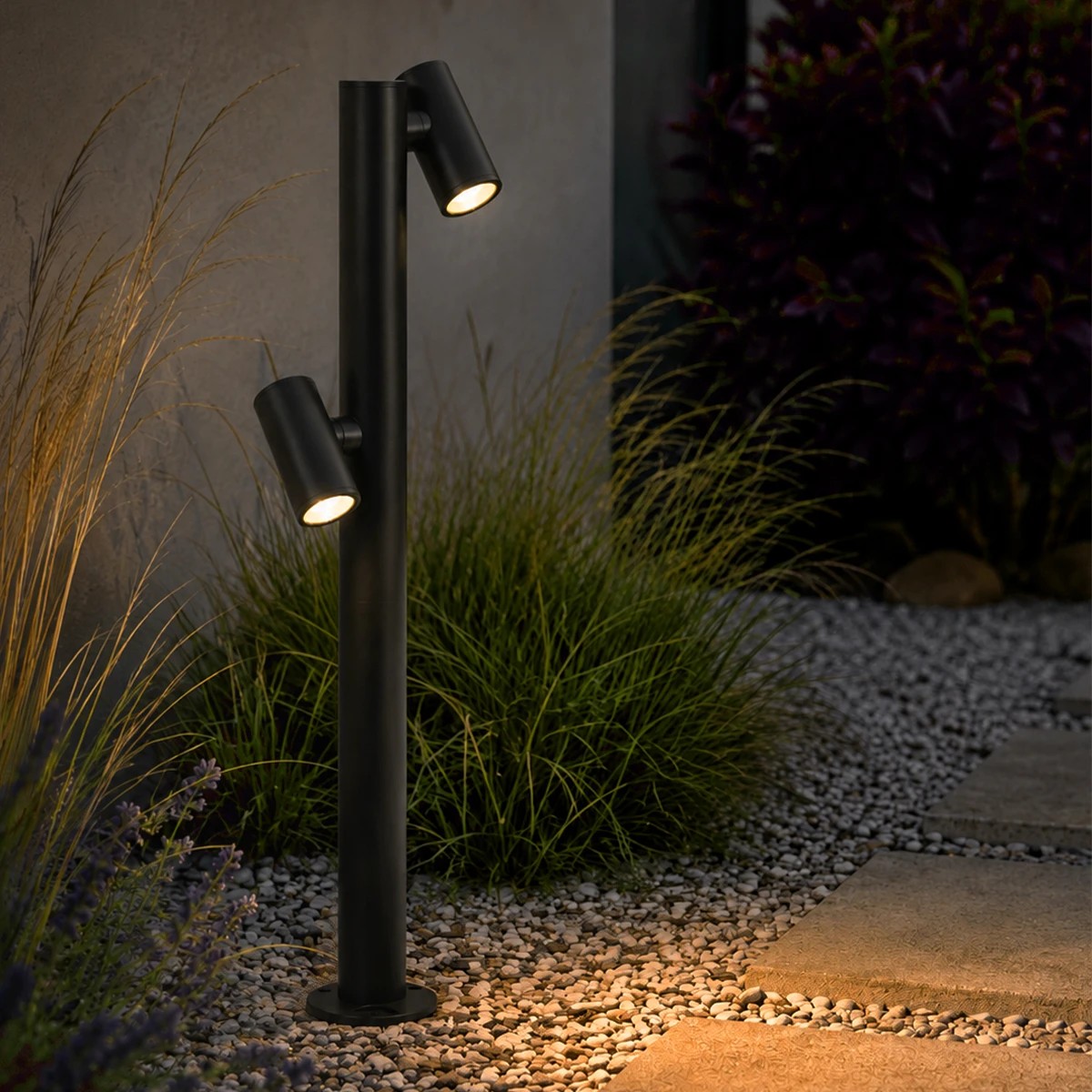 LEDTM® STEM GLB-103-0013 Φωτιστικό Κολωνάκι Κήπου LED 24W 2160lm 60° AC 220-240V Αδιάβροχο IP65 Θερμό Λευκό 2700K - Sanan SMD Chip - Μαύρο Ματ - Μ12 x Π25 x Υ80cm - 3 Χρόνια Εγγύηση - Image 6