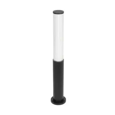 LEDTM® CYLIS GLB-103-0014 Φωτιστικό Κολωνάκι Κήπου LED 15W 1350lm 360° AC 220-240V Αδιάβροχο IP65 Θερμό Λευκό 2700K - Sanan SMD Chip - Μαύρο Ματ - Μ13 x Π13 x Υ80cm - 3 Χρόνια Εγγύηση