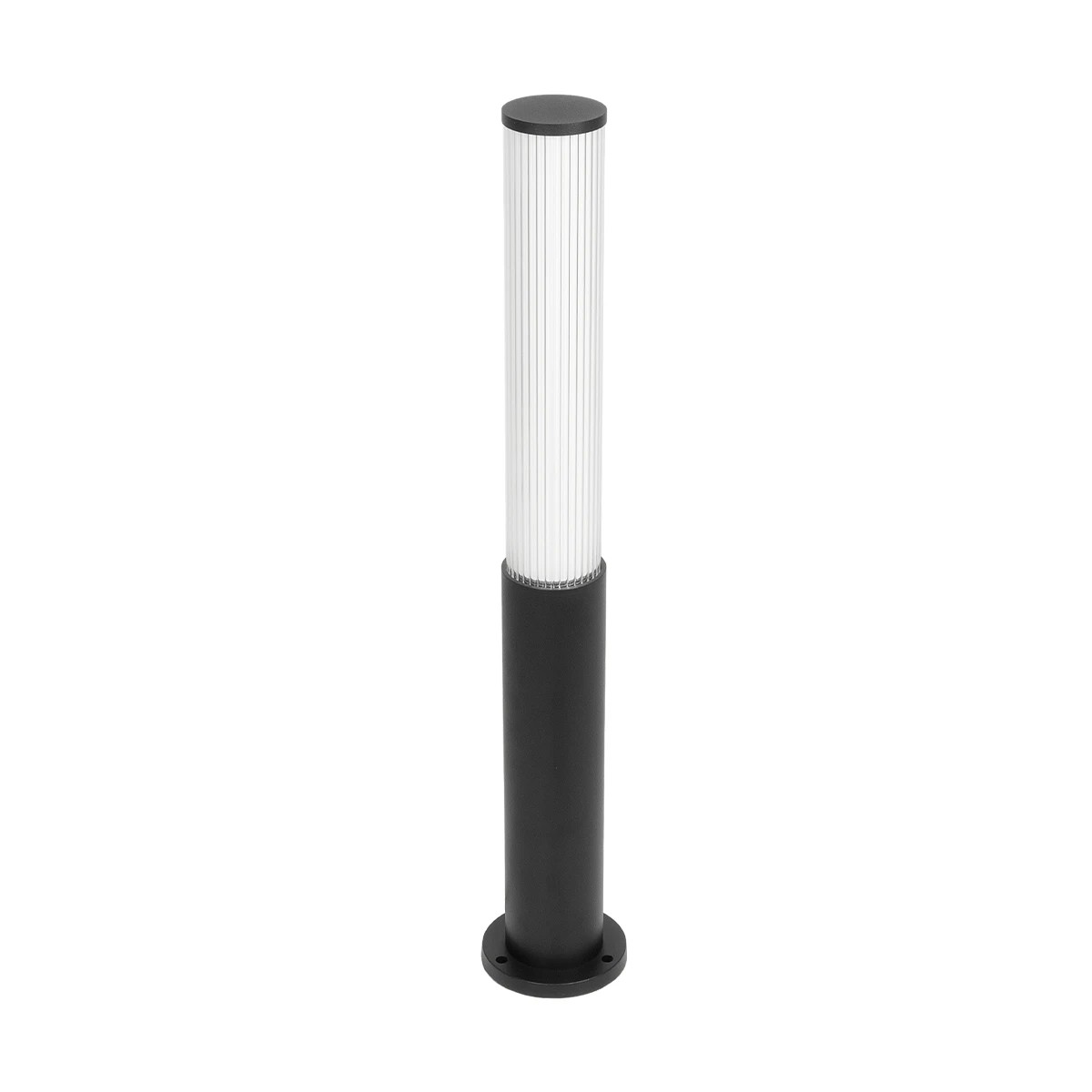 LEDTM® CYLIS GLB-103-0014 Φωτιστικό Κολωνάκι Κήπου LED 15W 1350lm 360° AC 220-240V Αδιάβροχο IP65 Θερμό Λευκό 2700K - Sanan SMD Chip - Μαύρο Ματ - Μ13 x Π13 x Υ80cm - 3 Χρόνια Εγγύηση