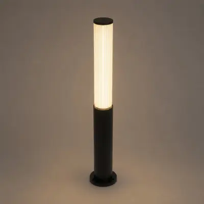 Alternative view of LEDTM® CYLIS GLB-103-0014 Φωτιστικό Κολωνάκι Κήπου LED 15W 1350lm 360° AC 220-240V Αδιάβροχο IP65 Θερμό Λευκό 2700K - Sanan SMD Chip - Μαύρο Ματ - Μ13 x Π13 x Υ80cm - 3 Χρόνια Εγγύηση