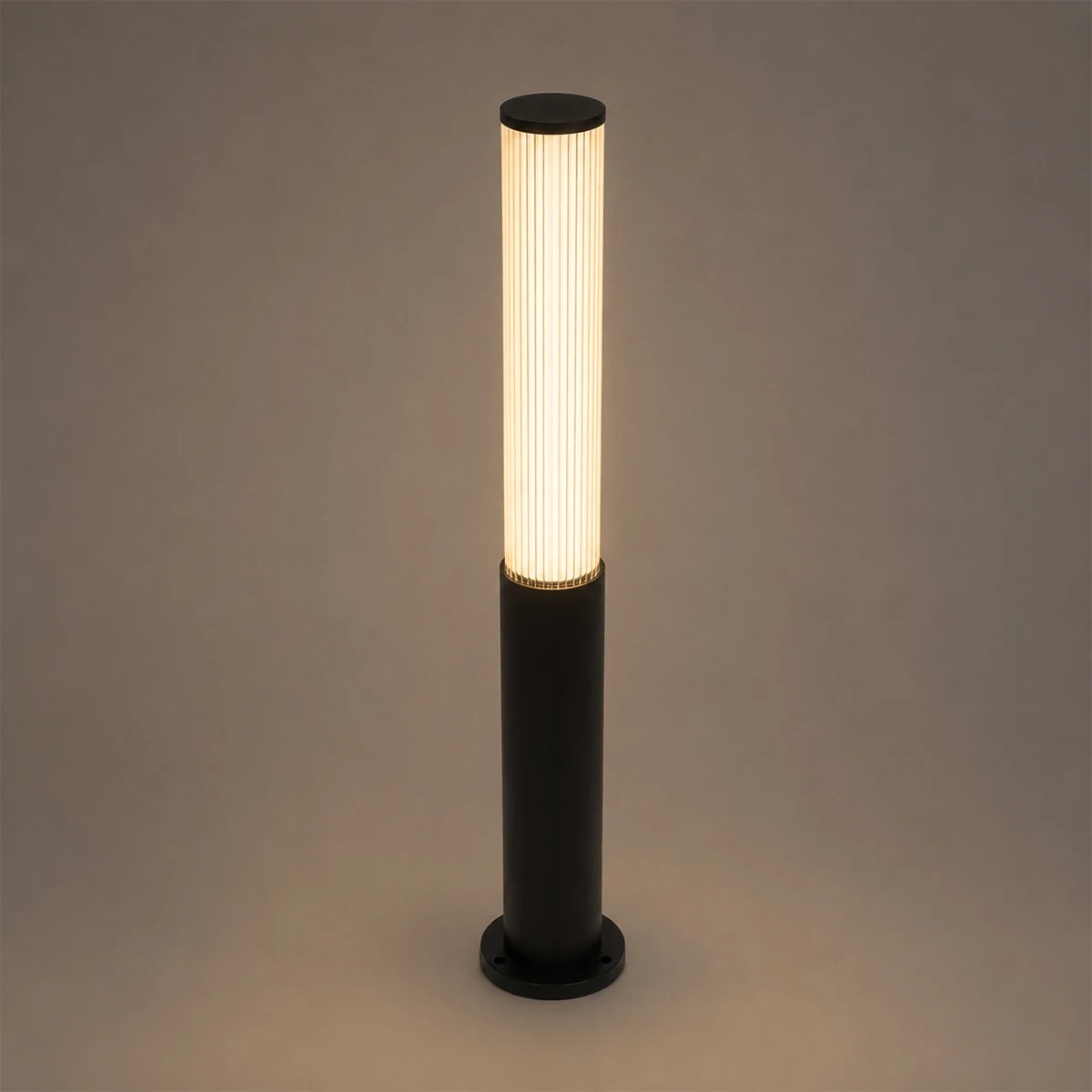 LEDTM® CYLIS GLB-103-0014 Φωτιστικό Κολωνάκι Κήπου LED 15W 1350lm 360° AC 220-240V Αδιάβροχο IP65 Θερμό Λευκό 2700K - Sanan SMD Chip - Μαύρο Ματ - Μ13 x Π13 x Υ80cm - 3 Χρόνια Εγγύηση - Image 2
