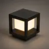 LEDTM® PRISM GLB-103-0017 Φωτιστικό Κολωνάκι Κήπου LED 10W 900lm 90° AC 220-240V Αδιάβροχο IP65 Θερμό Λευκό 2700K - Sanan SMD Chip - Μαύρο Ματ - Μ15 x Π15 x Υ16cm - 3 Χρόνια Εγγύηση - Image 2