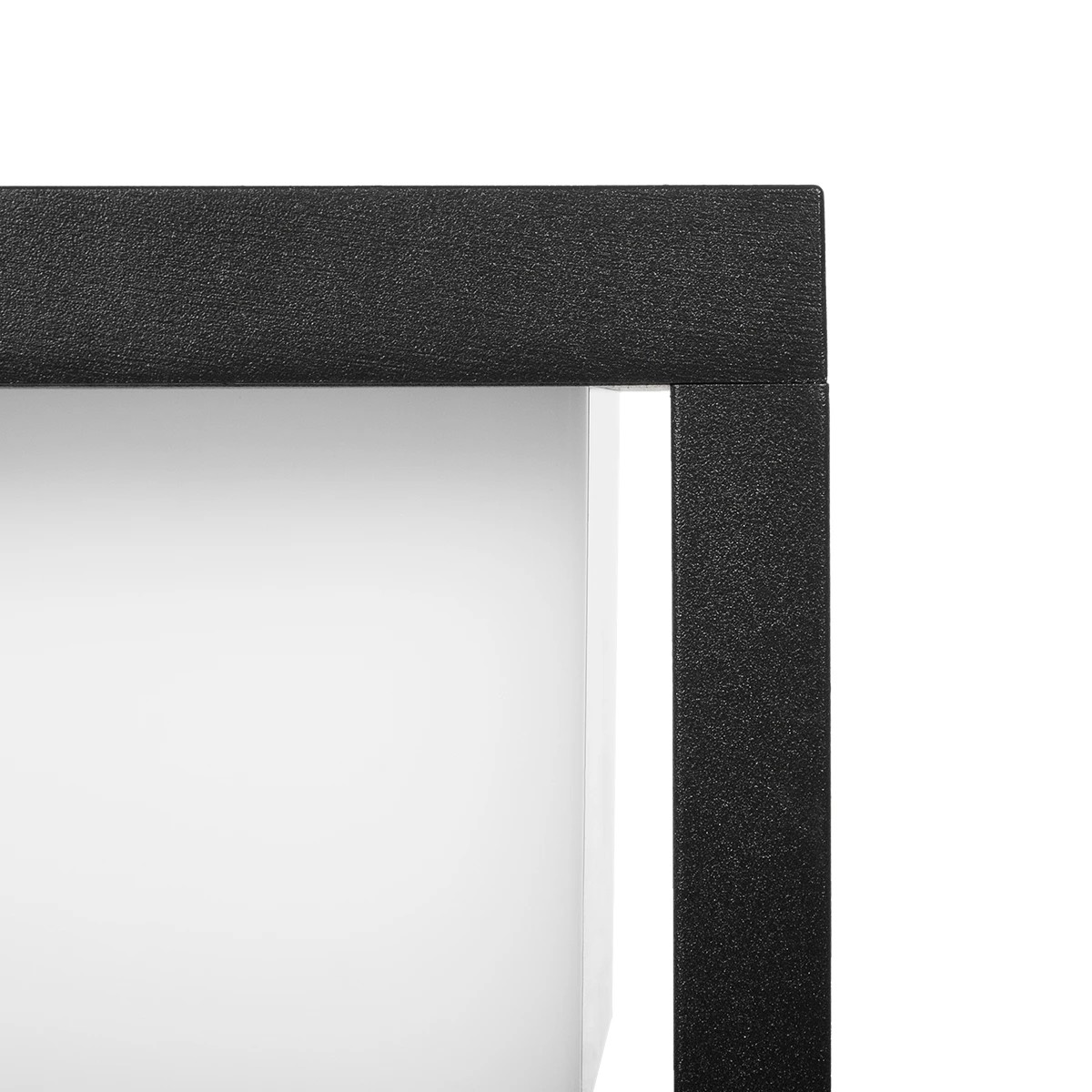 LEDTM® PRISM GLB-103-0017 Φωτιστικό Κολωνάκι Κήπου LED 10W 900lm 90° AC 220-240V Αδιάβροχο IP65 Θερμό Λευκό 2700K - Sanan SMD Chip - Μαύρο Ματ - Μ15 x Π15 x Υ16cm - 3 Χρόνια Εγγύηση - Image 9