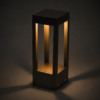 LEDTM® PRISM GLB-103-0019 Φωτιστικό Κολωνάκι Κήπου LED 8W 720lm 90° AC 220-240V Αδιάβροχο IP65 Θερμό Λευκό 2700K - Sanan SMD Chip - Μαύρο Ματ - Μ11 x Π11 x Υ30cm - 3 Χρόνια Εγγύηση - Image 2