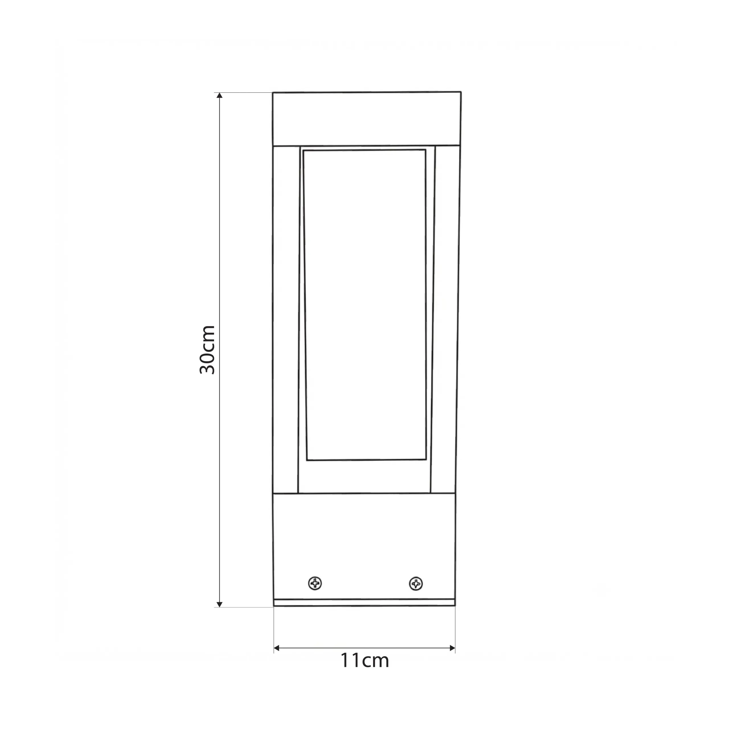 LEDTM® PRISM GLB-103-0019 Φωτιστικό Κολωνάκι Κήπου LED 8W 720lm 90° AC 220-240V Αδιάβροχο IP65 Θερμό Λευκό 2700K - Sanan SMD Chip - Μαύρο Ματ - Μ11 x Π11 x Υ30cm - 3 Χρόνια Εγγύηση - Image 5