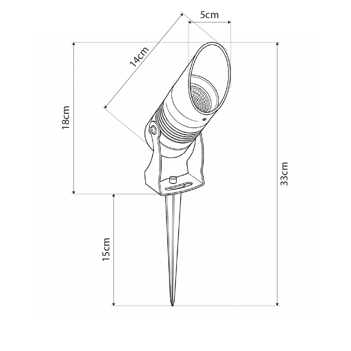 LEDTM® GARDO GLB-103-0025 Φωτιστικό Σποτ για Φυτά - Δέντρα με Βάση Κήπου / Καρφωτό LED 10W 900lm 24° DC 24V Αδιάβροχο IP65 Θερμό Λευκό 2700K - Sanan SMD Chip - Μαύρο Ματ - Μ5 x Π5 x Υ18cm - 3 Χρόνια Εγγύηση - Image 5