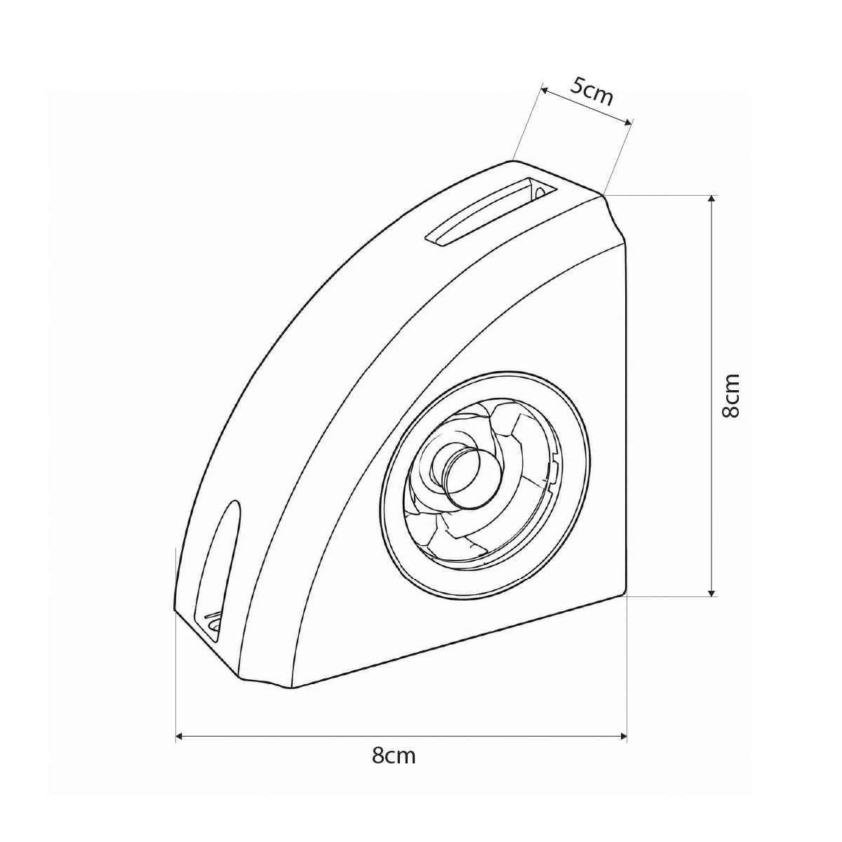 LEDTM® FLOODORA GLB-103-0029 Προβολέας Σποτ Wall Washer LED 3W 270lm 5° AC 220-240V Αδιάβροχο IP65 Θερμό Λευκό 2700K - Sanan SMD Chip - Γκρι Ανθρακί Ματ - Μ8 x Π5 x Υ8cm - 3 Χρόνια Εγγύηση - Image 5