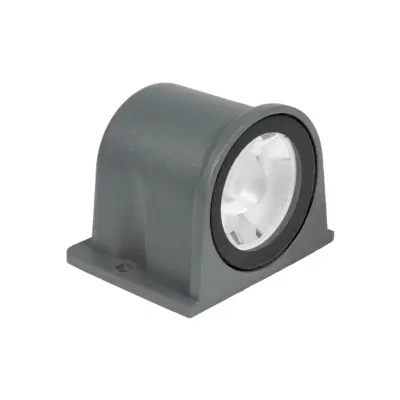 LEDTM® FLOODORA GLB-103-0030 Προβολέας Σποτ Wall Washer LED 3W 270lm 5° AC 220-240V Αδιάβροχο IP65 Θερμό Λευκό 2700K - Sanan SMD Chip - Γκρι Ανθρακί Ματ - Μ6.5 x Π5.5 x Υ5cm - 3 Χρόνια Εγγύηση