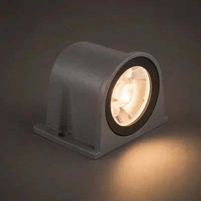Alternative view of LEDTM® FLOODORA GLB-103-0030 Προβολέας Σποτ Wall Washer LED 3W 270lm 5° AC 220-240V Αδιάβροχο IP65 Θερμό Λευκό 2700K - Sanan SMD Chip - Γκρι Ανθρακί Ματ - Μ6.5 x Π5.5 x Υ5cm - 3 Χρόνια Εγγύηση