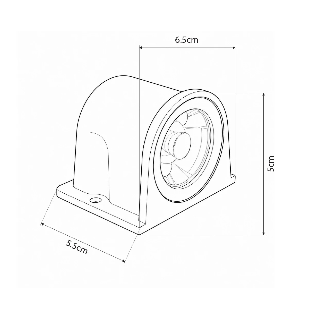 LEDTM® FLOODORA GLB-103-0030 Προβολέας Σποτ Wall Washer LED 3W 270lm 5° AC 220-240V Αδιάβροχο IP65 Θερμό Λευκό 2700K - Sanan SMD Chip - Γκρι Ανθρακί Ματ - Μ6.5 x Π5.5 x Υ5cm - 3 Χρόνια Εγγύηση - Image 5