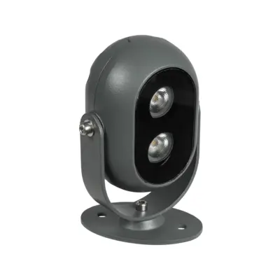 LEDTM® FLOODIS GLB-103-0031 Προβολέας Σποτ Wall Washer LED 4W 360lm 24° AC 220-240V Αδιάβροχο IP65 Θερμό Λευκό 2700K - Sanan SMD Chip - Γκρι Ανθρακί Ματ - Μ7 x Π5 x Υ11cm - 3 Χρόνια Εγγύηση