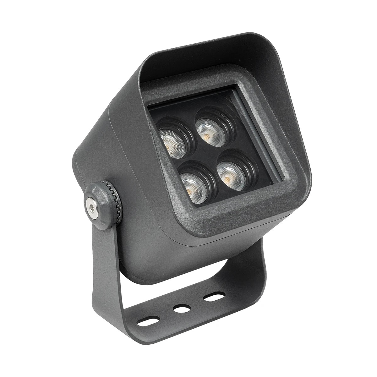 LEDTM® FLOODVIRA GLB-103-0032 Προβολέας Σποτ Wall Washer LED 8W 720lm 24° AC 220-240V Αδιάβροχο IP65 Θερμό Λευκό 2700K - Sanan SMD Chip - Γκρι Ανθρακί Ματ - Μ11 x Π9 x Υ15cm - 3 Χρόνια Εγγύηση
