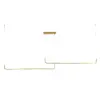 kelvo® LINARIA KLV-101-0260 Κρεμαστό Φωτιστικό Οροφής LED 72W 7200lm 180° AC 220-240V IP20 Ρυθμιζόμενο Λευκό CCT με Χειριστήριο από 2700K έως 6000K Dimmable - Lumileds SMD Chip - Σατινέ Χρυσό Βούρτσας - Μ144 x Π4 x Υ20cm - 3 Χρόνια Εγγύηση - Image 3