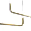 kelvo® LINARIA KLV-101-0260 Κρεμαστό Φωτιστικό Οροφής LED 72W 7200lm 180° AC 220-240V IP20 Ρυθμιζόμενο Λευκό CCT με Χειριστήριο από 2700K έως 6000K Dimmable - Lumileds SMD Chip - Σατινέ Χρυσό Βούρτσας - Μ144 x Π4 x Υ20cm - 3 Χρόνια Εγγύηση - Image 4